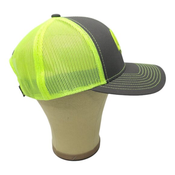 Outdoor Cap 3D Embroidered Mesh Snapback Trucker Baseball Hat Fluorescent Green - Picture 11 of 13